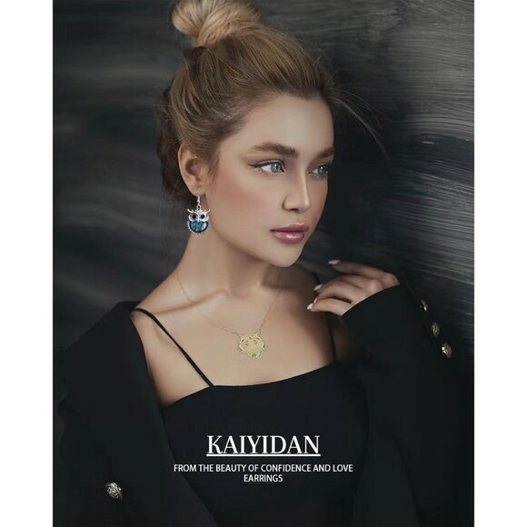 Owl Shaped Abalone Statement Vintage Long Summer Earring for Women Jewelry - Picture 9 of 9